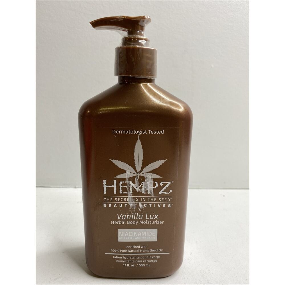 Hempz Vanilla Lux Herbal Body Moisturizer 17oz With Niacinamide anti-aging NEW!